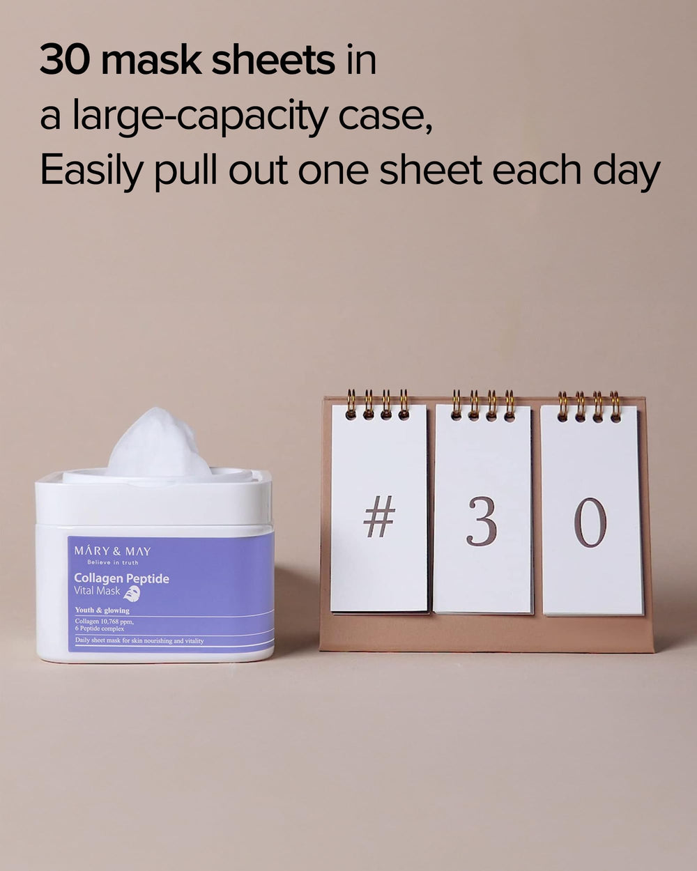 Mary&May Collagen Peptide Vital Mask bamboo material demonstrates gentle, eco conscious sheet fabric