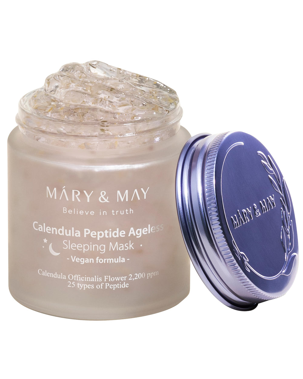 Mary&May sleeping mask bottle offers hydrating overnight care for refreshed skin.