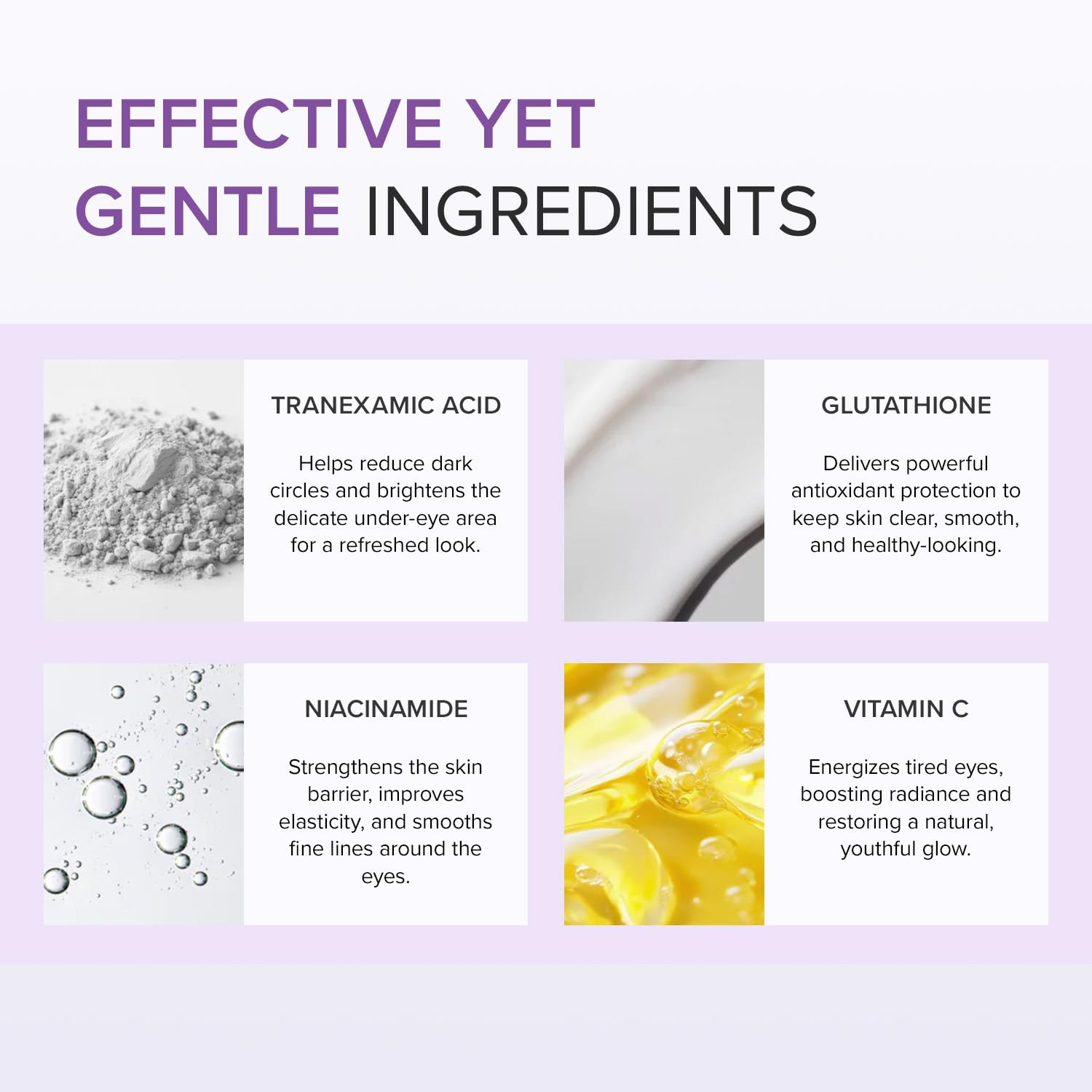Mary&May vitamin C and niacinamide ingredients callout emphasizes brightening and tone-evening.