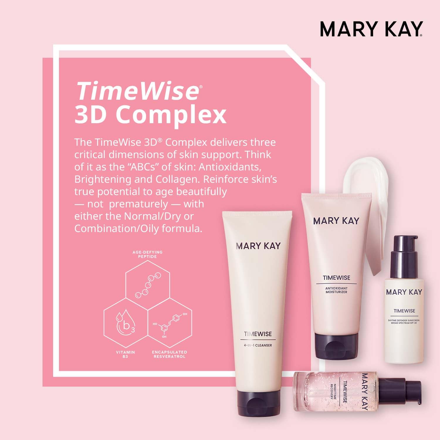 Mary Kay TimeWise Miracle Set Normal/Dry cleansing tube for gentle cleansing.