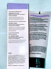 Mary Kay TimeWise moisturizer texture swatch shows creamy gel finish for shine control.