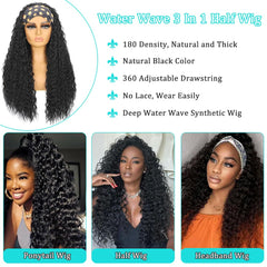 MARYLING Headband style 3-in-1 wig enables multiple looks without glue.