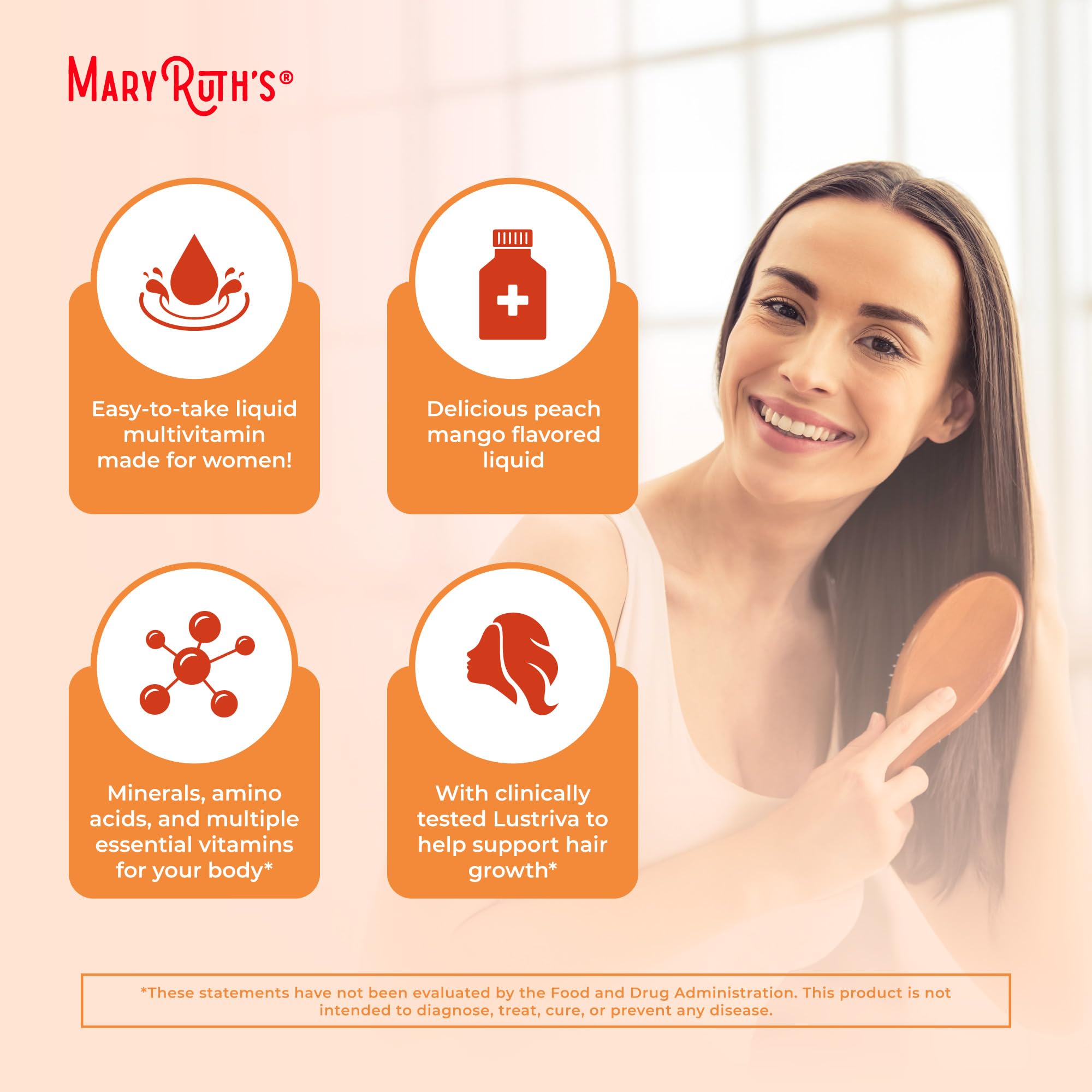 MaryRuth Organics 1oz travel bottle close-up, ideal for on-the-go supplementation.
