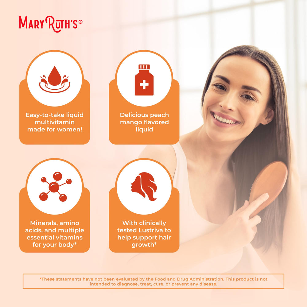 MaryRuth Organics 1oz travel bottle close-up, ideal for on-the-go supplementation.