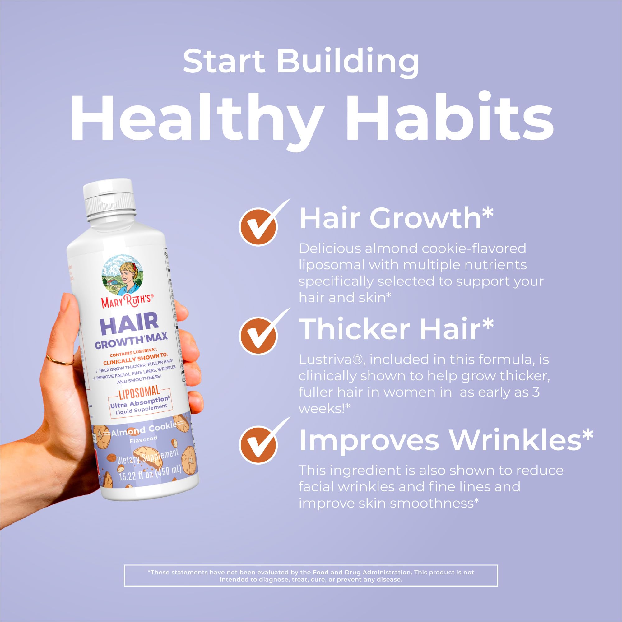 MaryRuth Organics almond cookie flavor serving for tasty supplementation