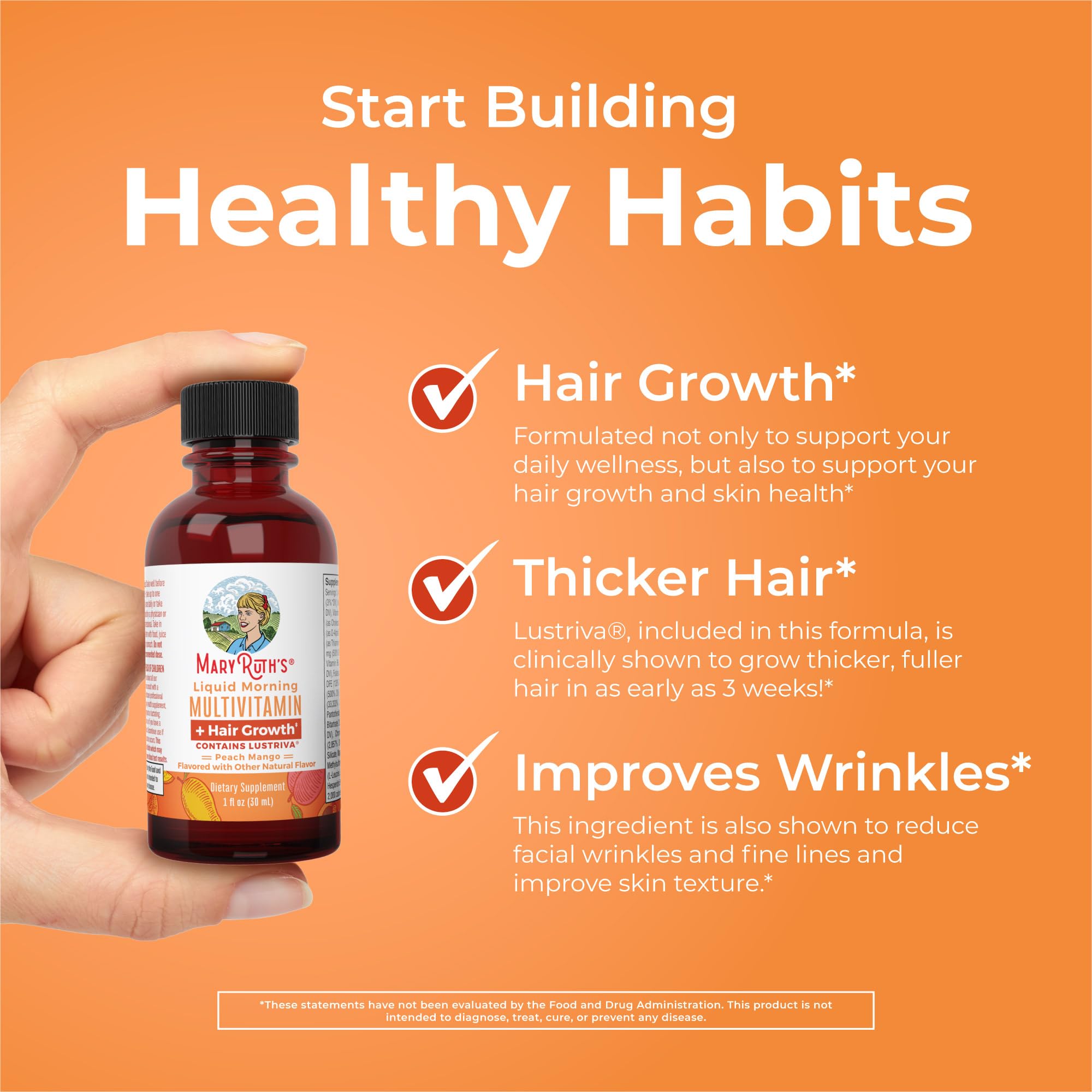 MaryRuth Organics travel-pack eight bottles for easy daily vitamins on the go.