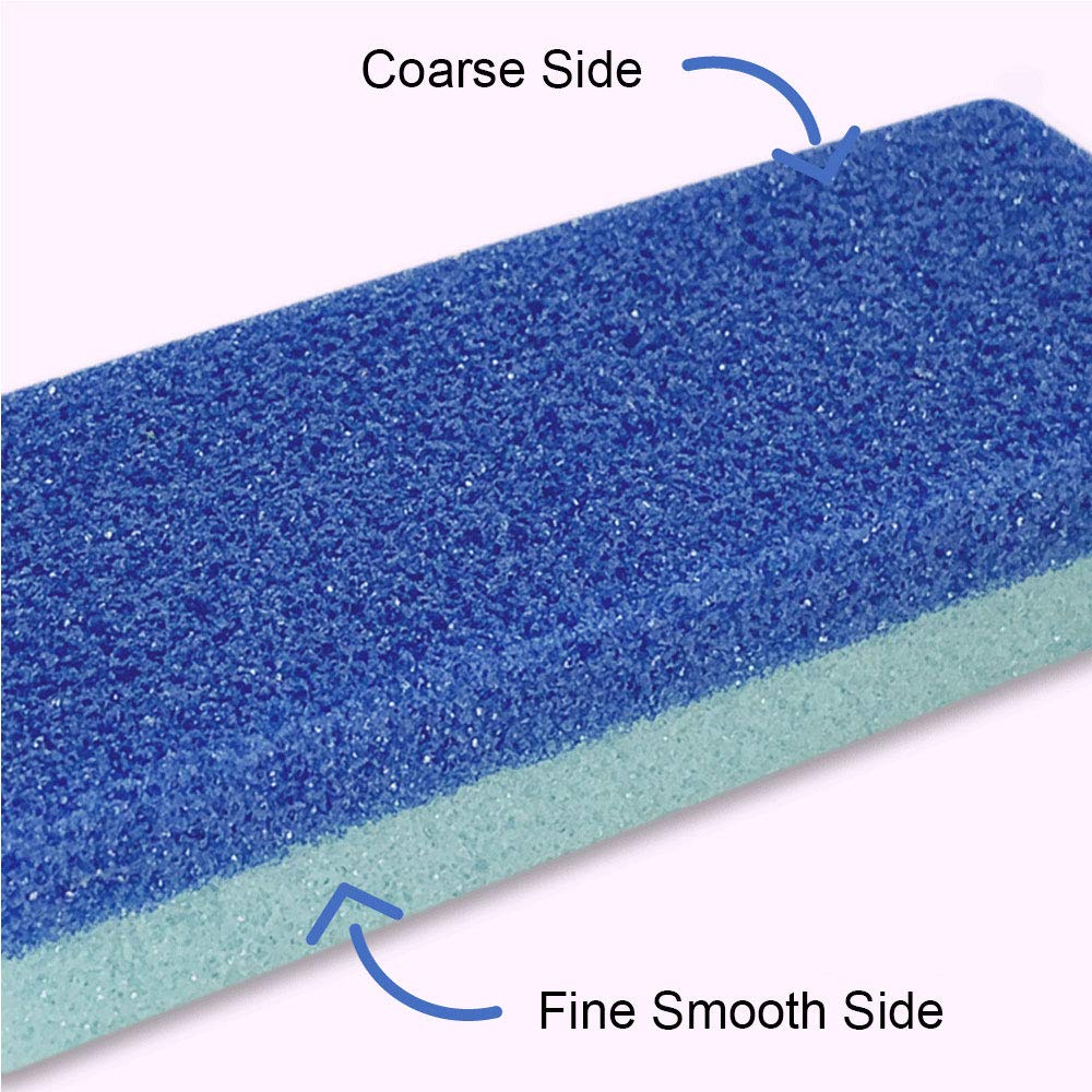 MARYTON pumice stone held in hand to show compact ergonomic size and easy grip for controlled use