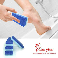 MARYTON pumice stone being used in the shower to soften skin and reduce calluses safely