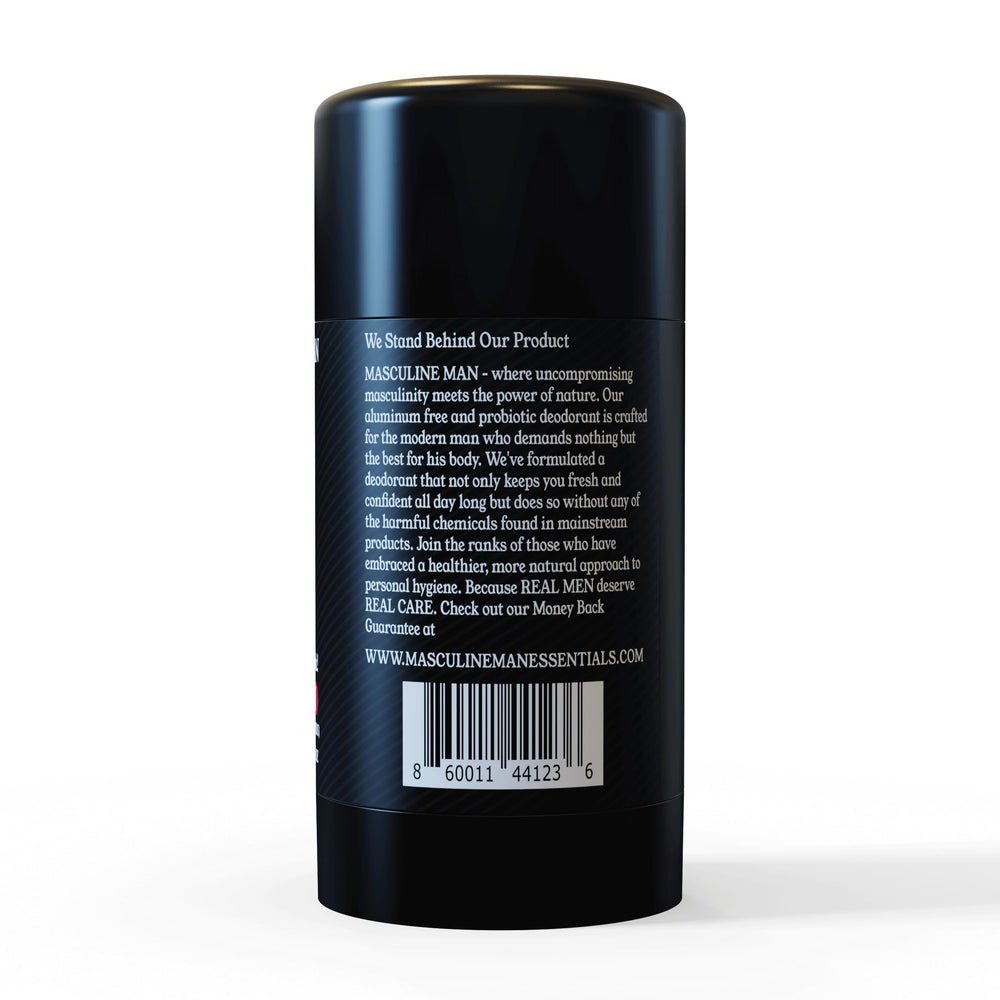 MASCULINE MAN Invigorate stain-free formula safe for clothes.