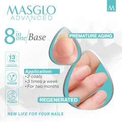 MASGLO 8-in-1 base regenerator application brush enables quick, even coats on ridges.