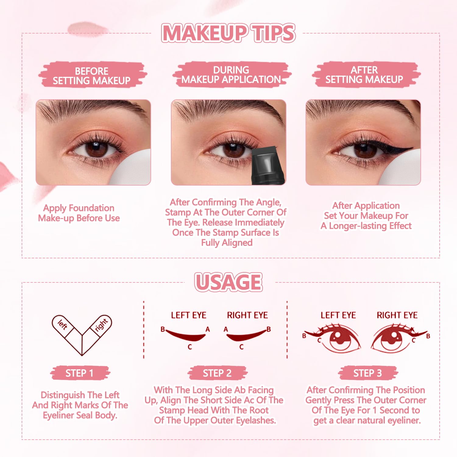 MASISDAOZ beginner-friendly eyeliner tool enables precise application.