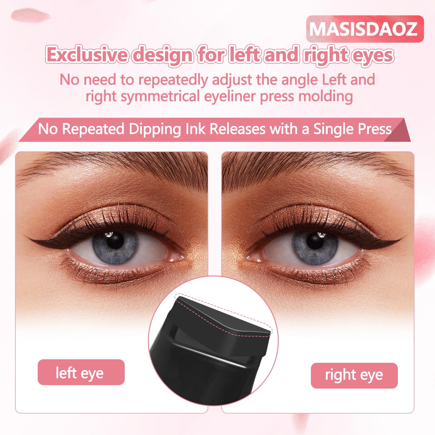 MASISDAOZ black brown eyeliner kit offers versatile day-to-night looks.
