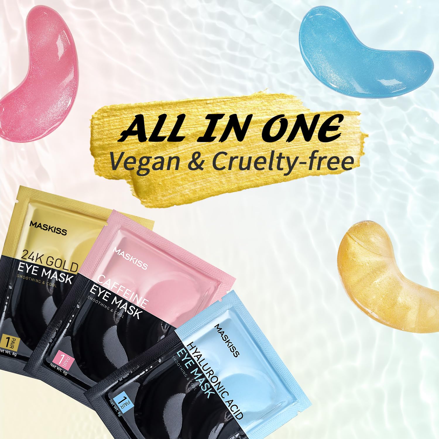 Maskiss blue hyaluronic masks provide deep hydration and moisture.