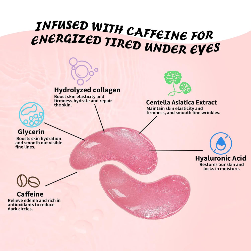 Maskiss eye patches applied under-eye area showing cooling effect after 20 minutes.