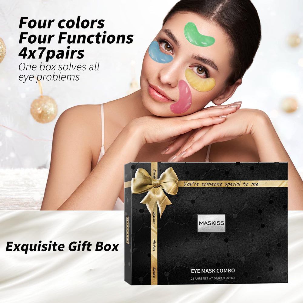 Maskiss gift-set 28 pairs emphasizing comprehensive eye care and pampering.