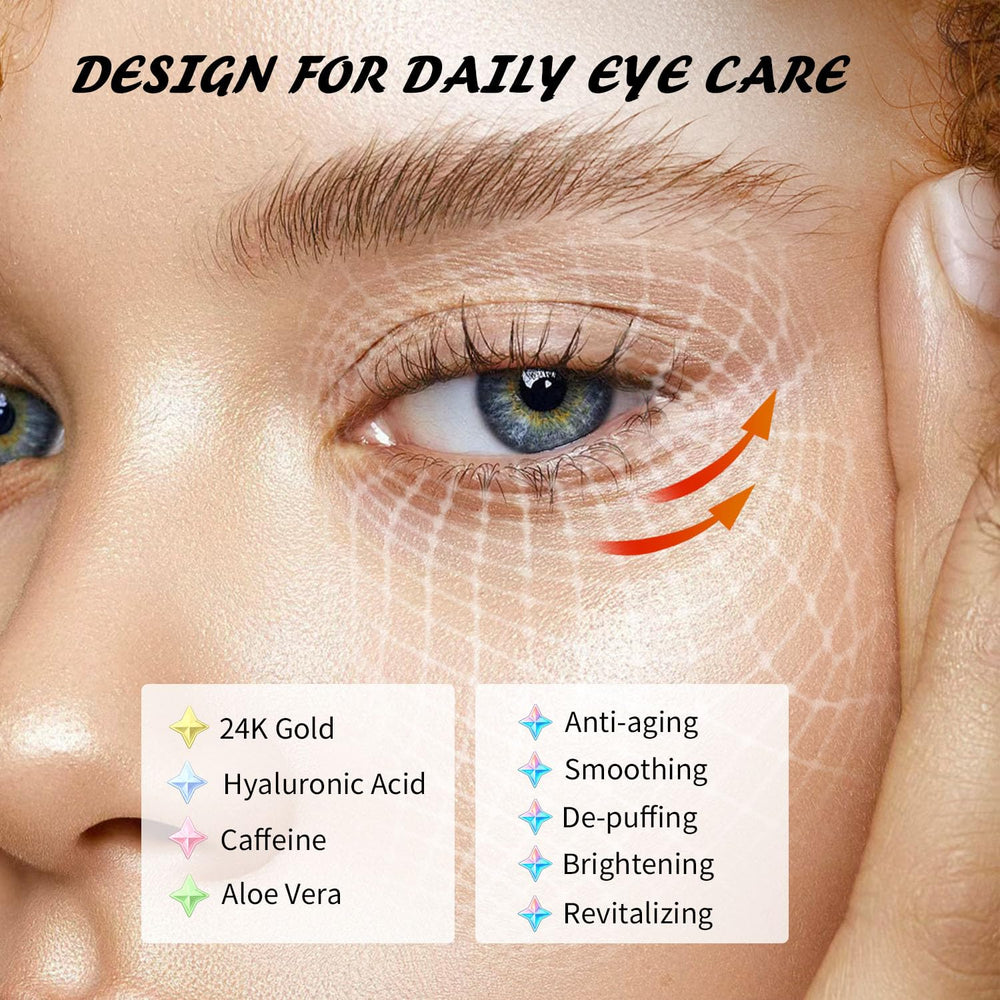 Maskiss Under Eye Patches 24K gold close-up showing luxury formula.