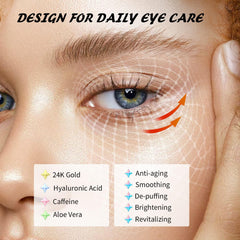 Maskiss Under Eye Patches 24K gold close-up showing luxury formula.