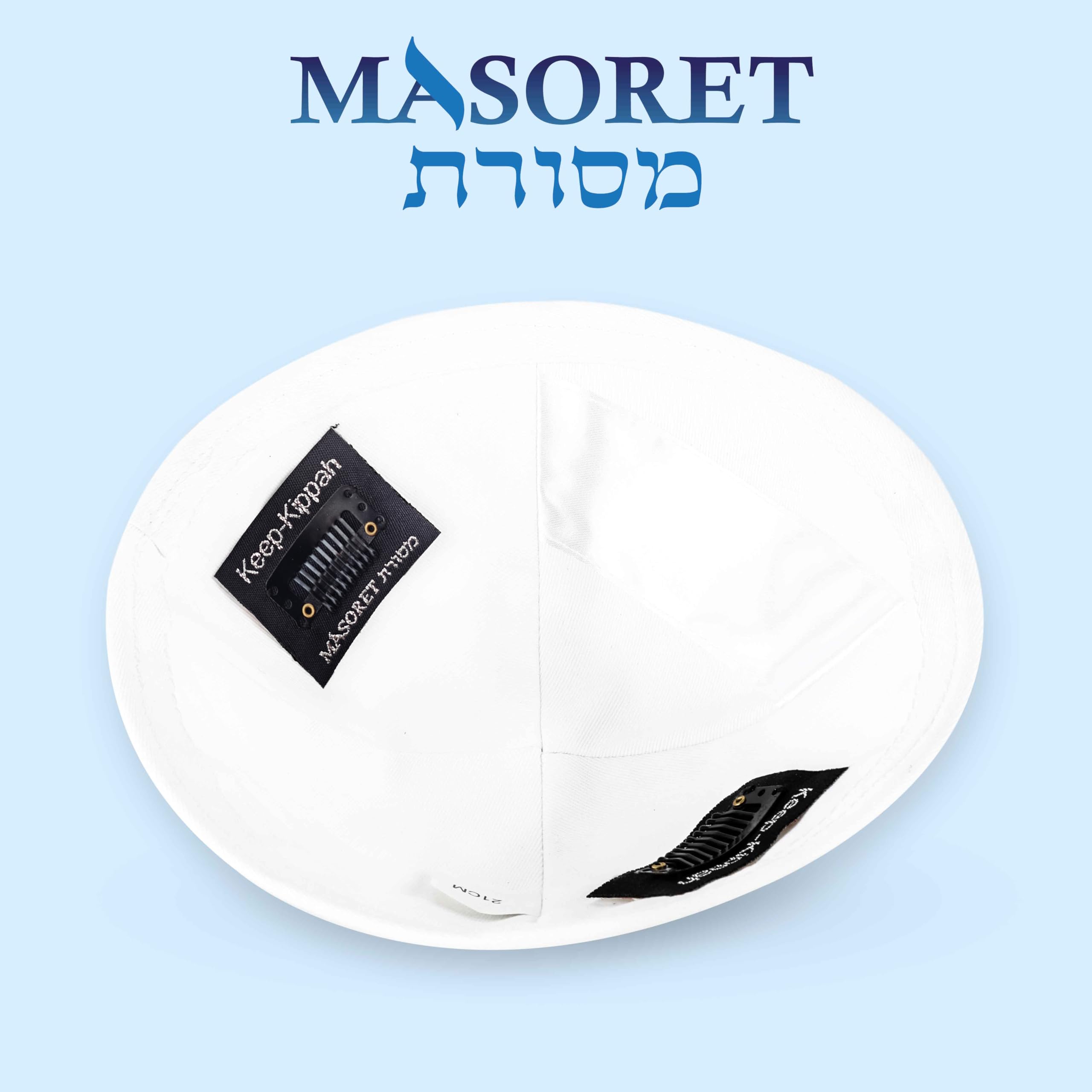 Masoret Keep-Kippah Clip Set compact size 1.75 by 1.34 inches