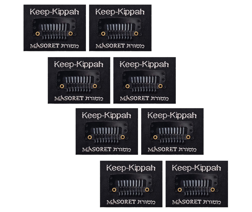 Masoret Keep-Kippah Clip Set front view secures Kippahs during ceremonies