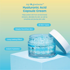 masque BAR hyaluronic acid capsule cream texture close-up highlights plumping moisture