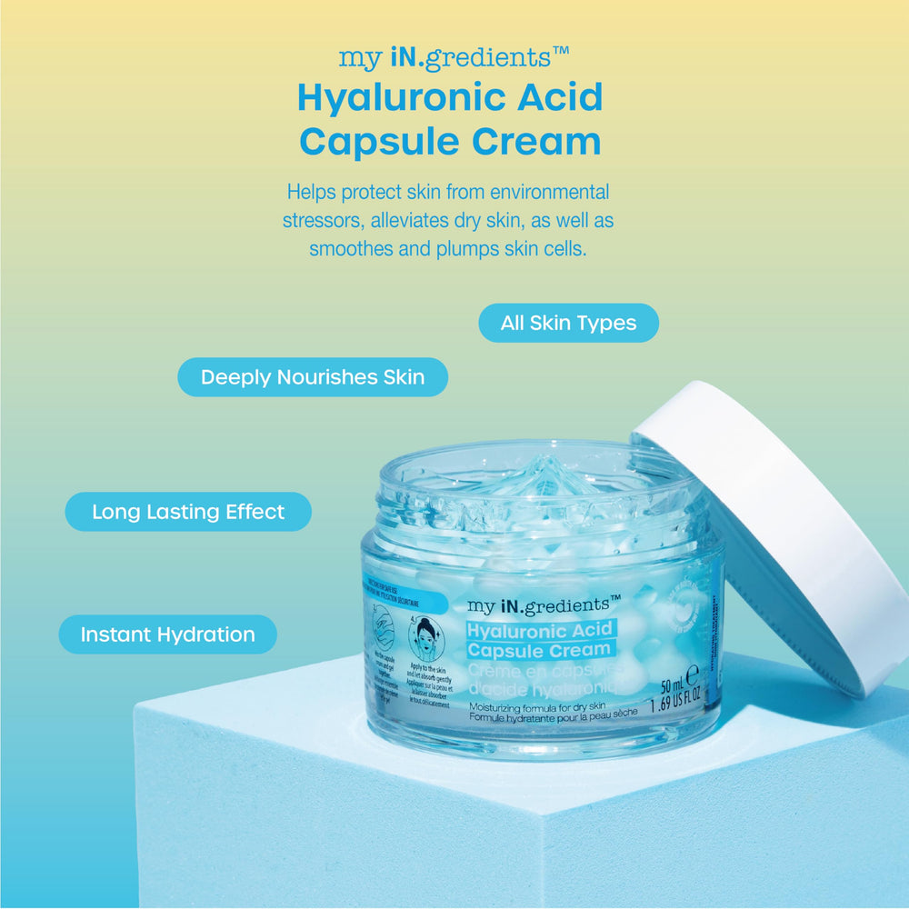 masque BAR My Ingredients hydrating capsule cream application close-up