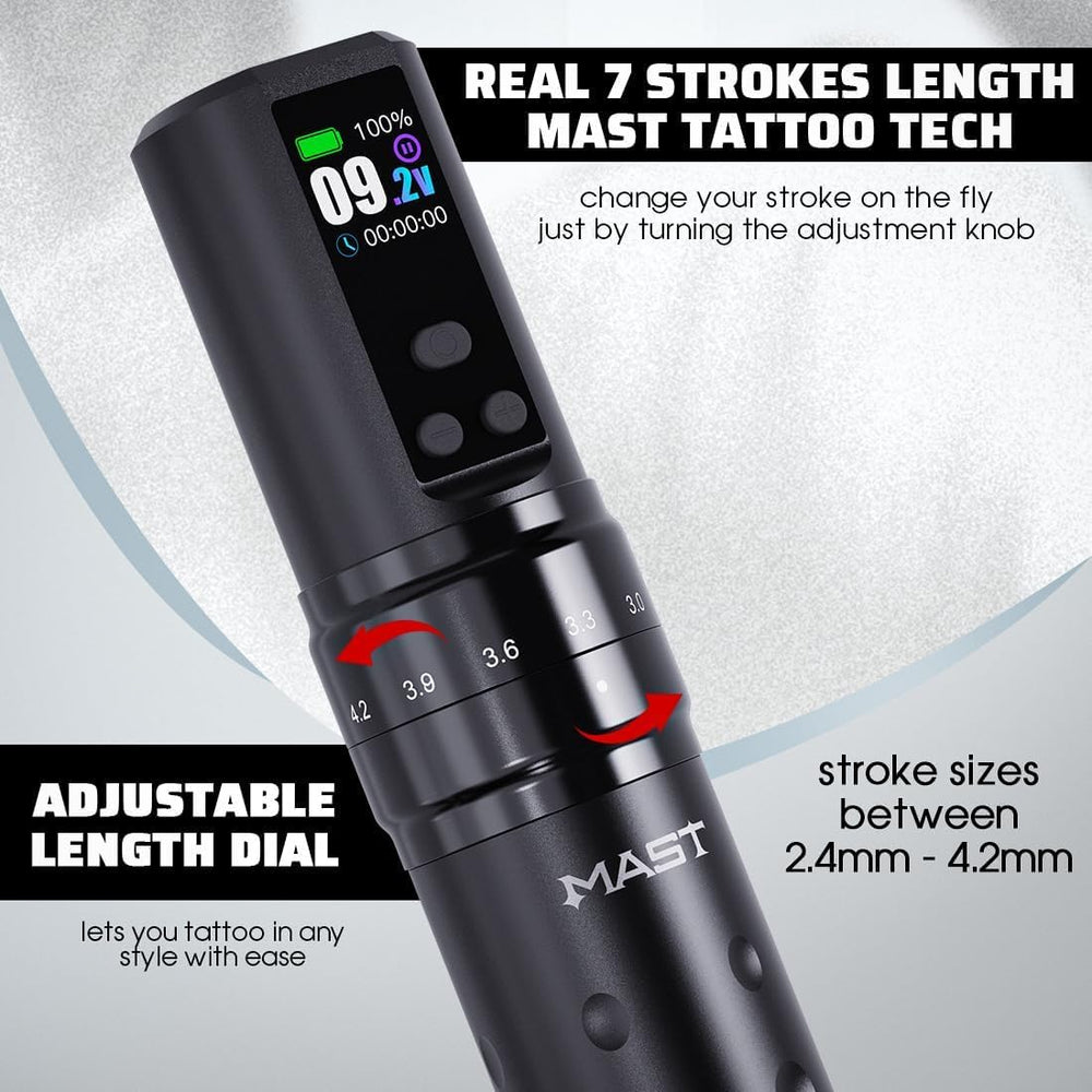 MAST TATTOO Fold2 Pro OLED battery display keeps power status visible.
