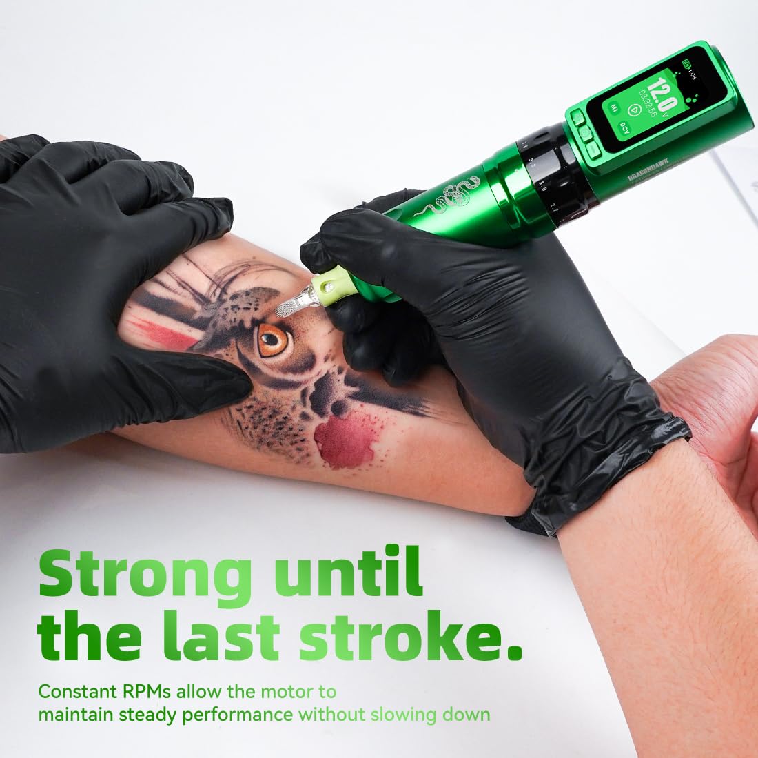 Mast Tattoo Gun Pen adjustable stroke knob from 2.4 to 4.2 mm.