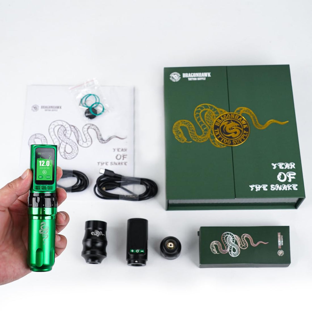 Mast Tattoo Gun Pen dual 3000mAh batteries extend runtime.