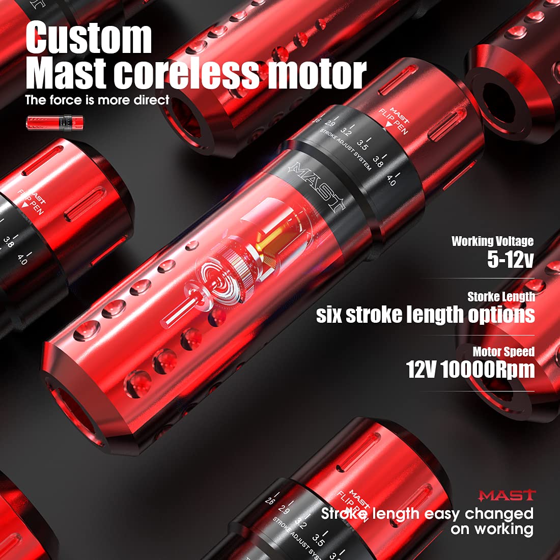 MAST TATTOO Mast Flip compatible with Mast Pro needles for versatility