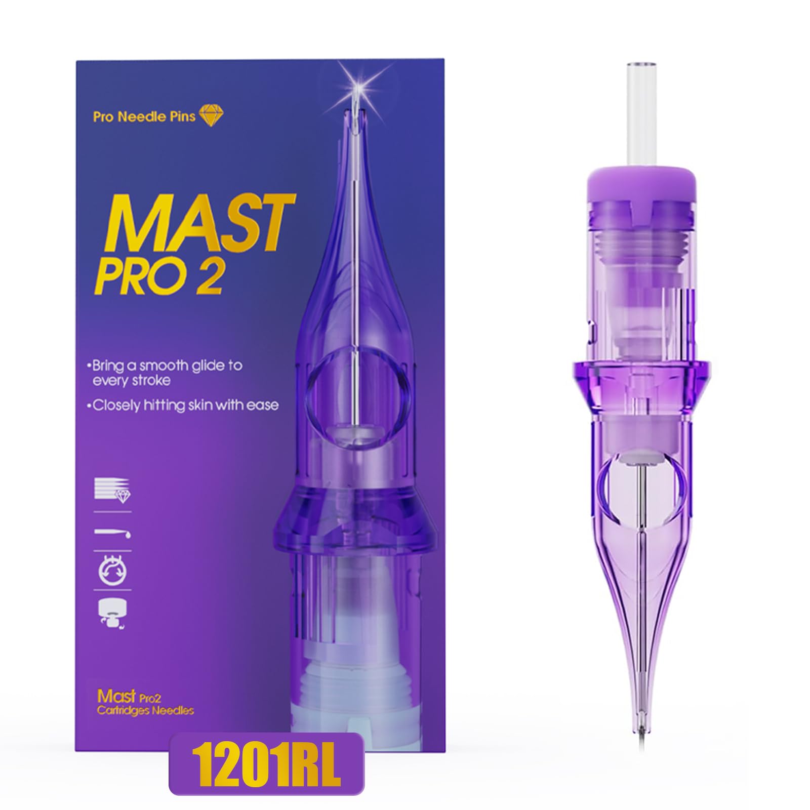 MAST TATTOO Mast Pro2 needles 20-count packaging for precise, ready-to-use professional sessions.