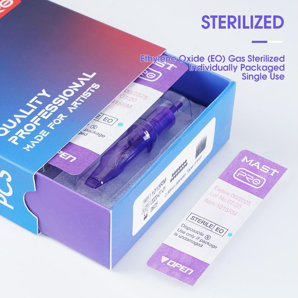 MAST TATTOO sterile disposable needles emphasize hygiene and safety.