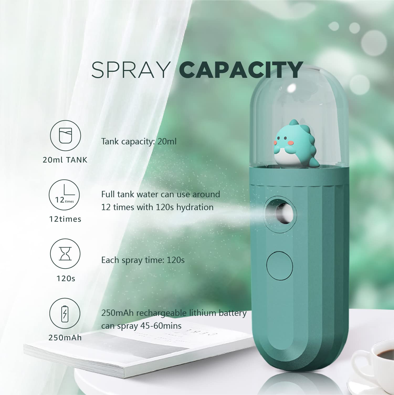 Mate2GO Eyelash Nebulizer fine-mist action supports lash extensions.