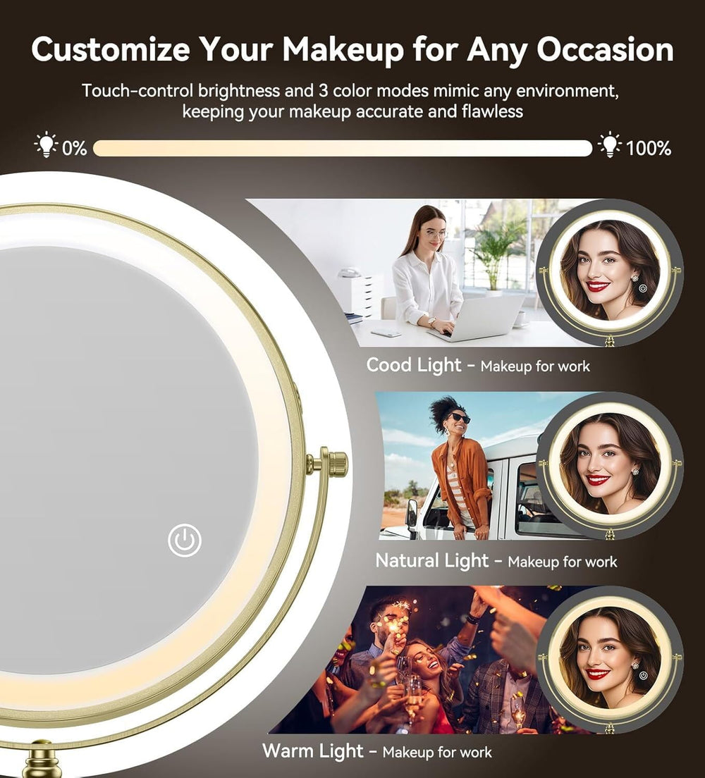 Matekxy rechargeable 2000mAh mirror provides hours of cordless use