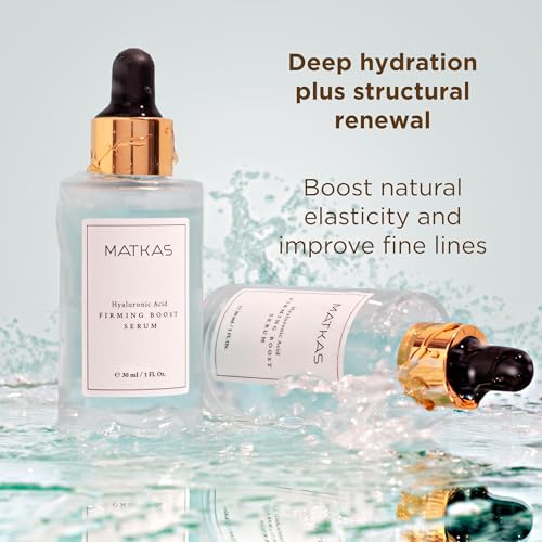 MATKAS Hyaluronic Acid serum dispense demonstrates deep hydration and plumpness