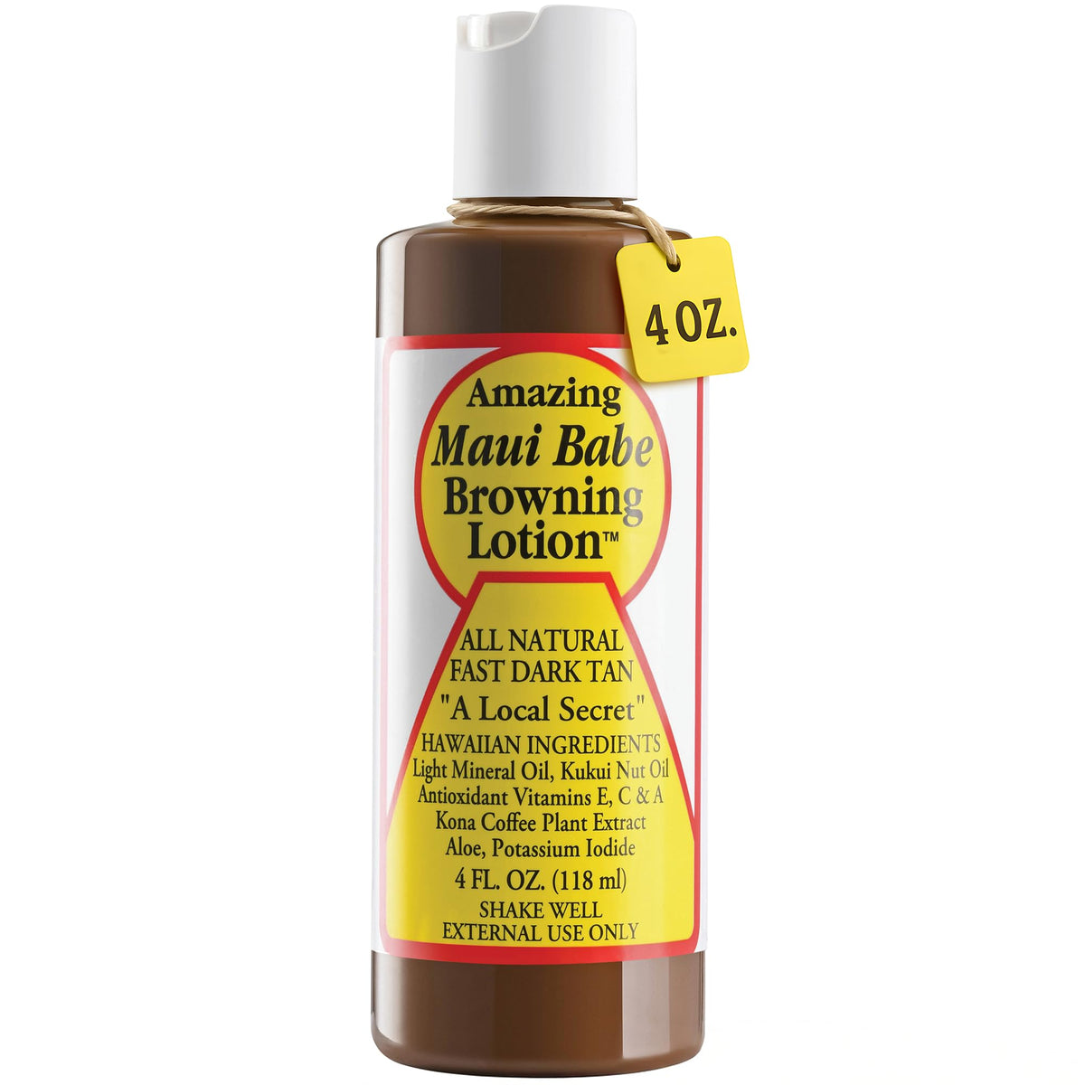 Maui Babe Browning Lotion bottle for easy sun-ready skincare