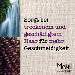 Maui Moisture Coconut Macadamia Oils highlight silky, nourished strands after use.
