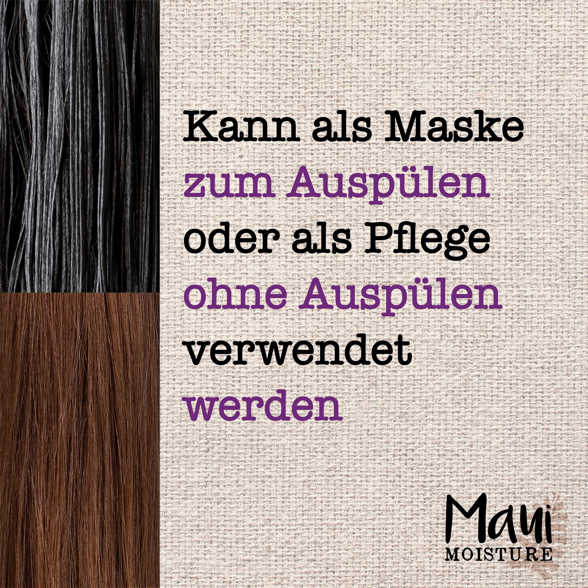 Maui Moisture Texture Rich Hair Mask demonstrates creamy consistency for thorough coating.