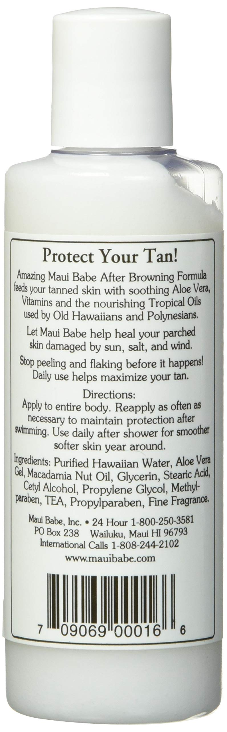 Maui Babe ingredients-alo-vera-macadamia-oil nourish sun-exposed skin.