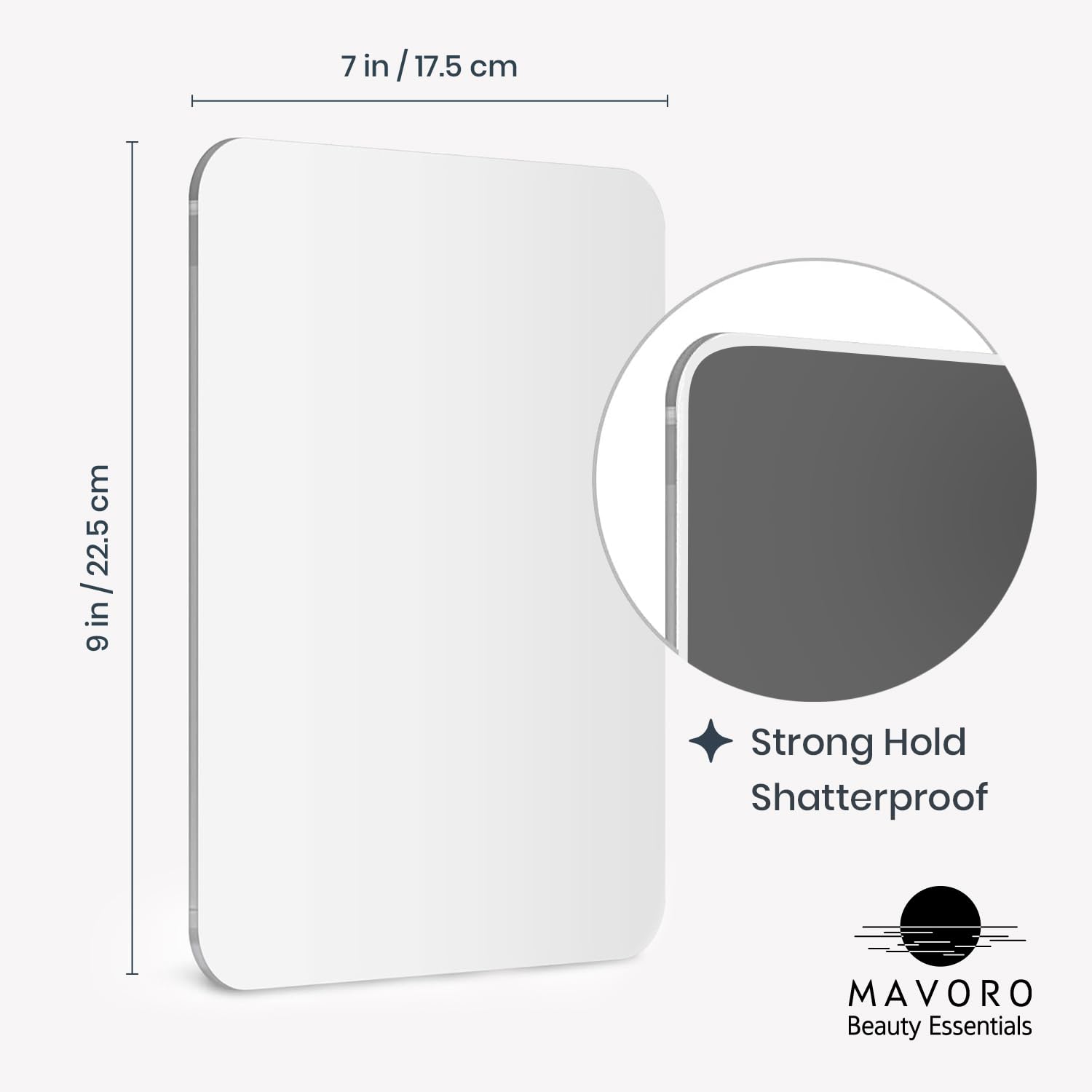 Mavoro strong magnetic backing keeps the mirror securely attached to metal surfaces