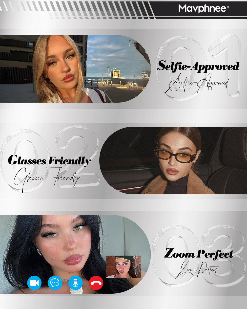 Mavphnee cruelty-free reusable lashes close-up for sustainable glam through multiple wears