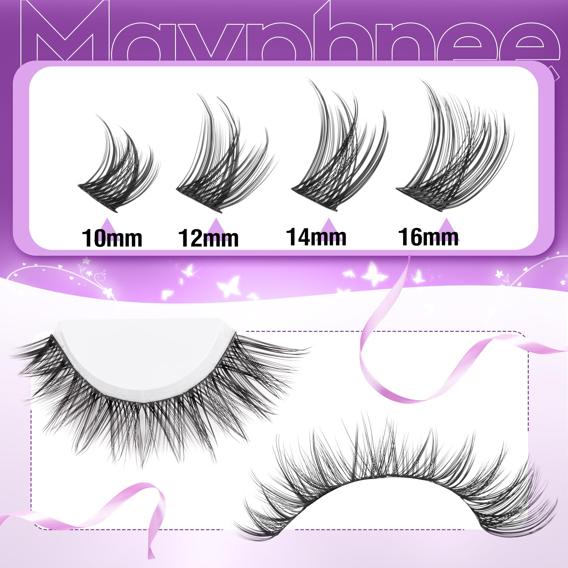 Mavphnee lash bond and seal in action for secure adhesion.