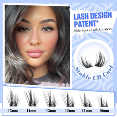 Mavphnee spiky lash clusters pre-mapped enables fast, precise home application.