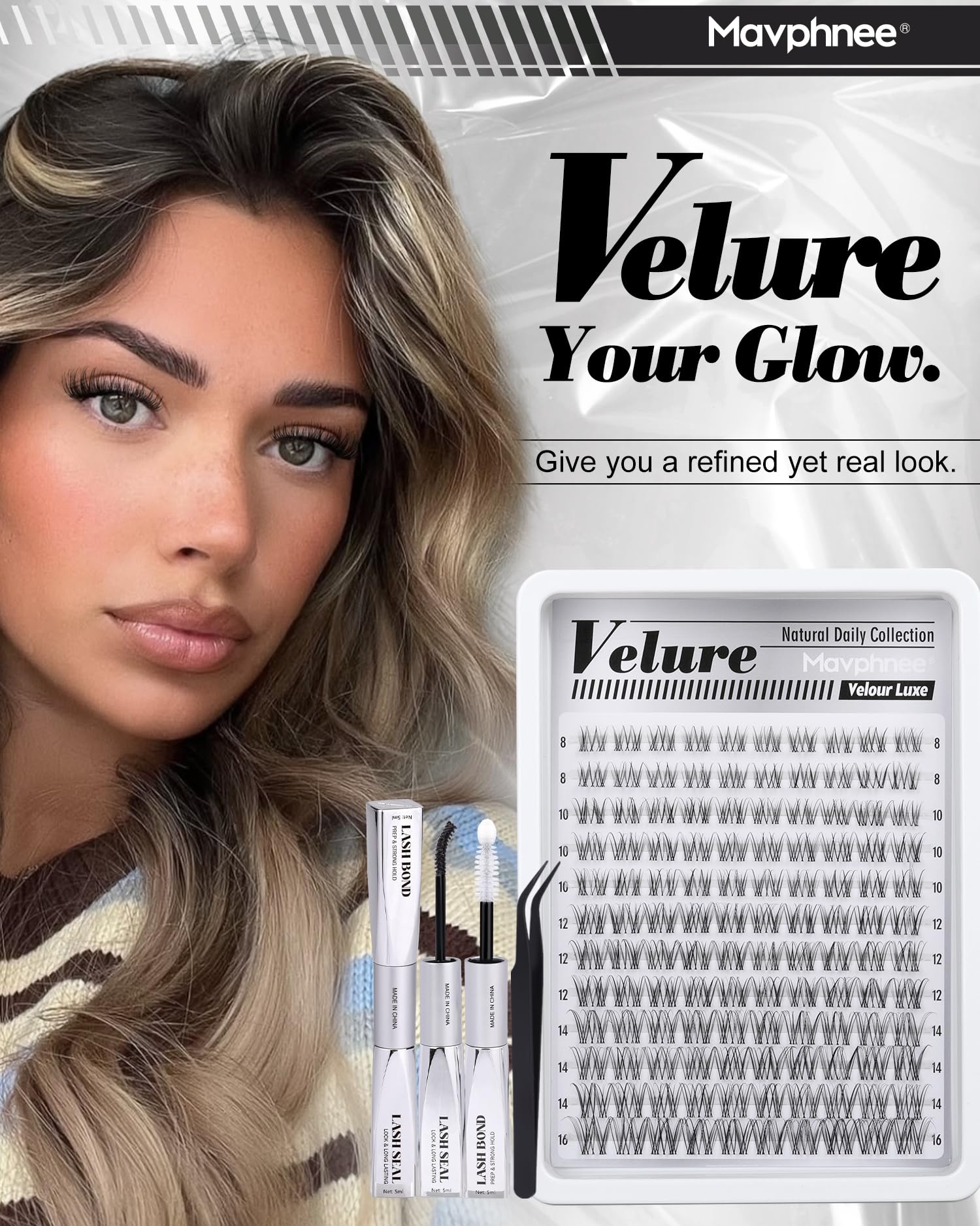 Mavphnee Unboxing the DIY lash kit for easy at-home extensions