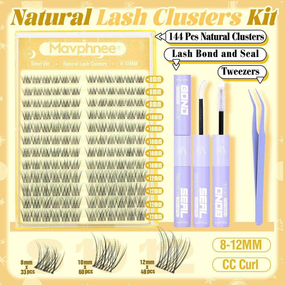 Mavphnee wispy soft texture CC-curly lashes for natural everyday looks.