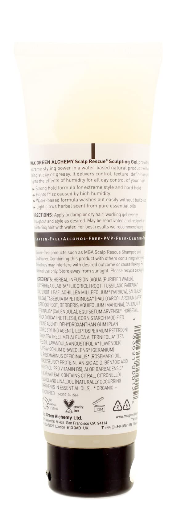Max Green Alchemy MGA Vegan Sculpting Hair Gel application demonstrates restyling with water