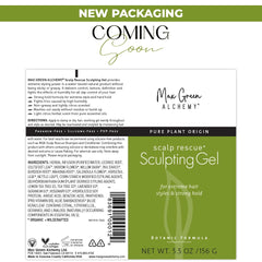 Max Green Alchemy MGA Vegan Sculpting Hair Gel Tube side displays sleek, nourishing formula