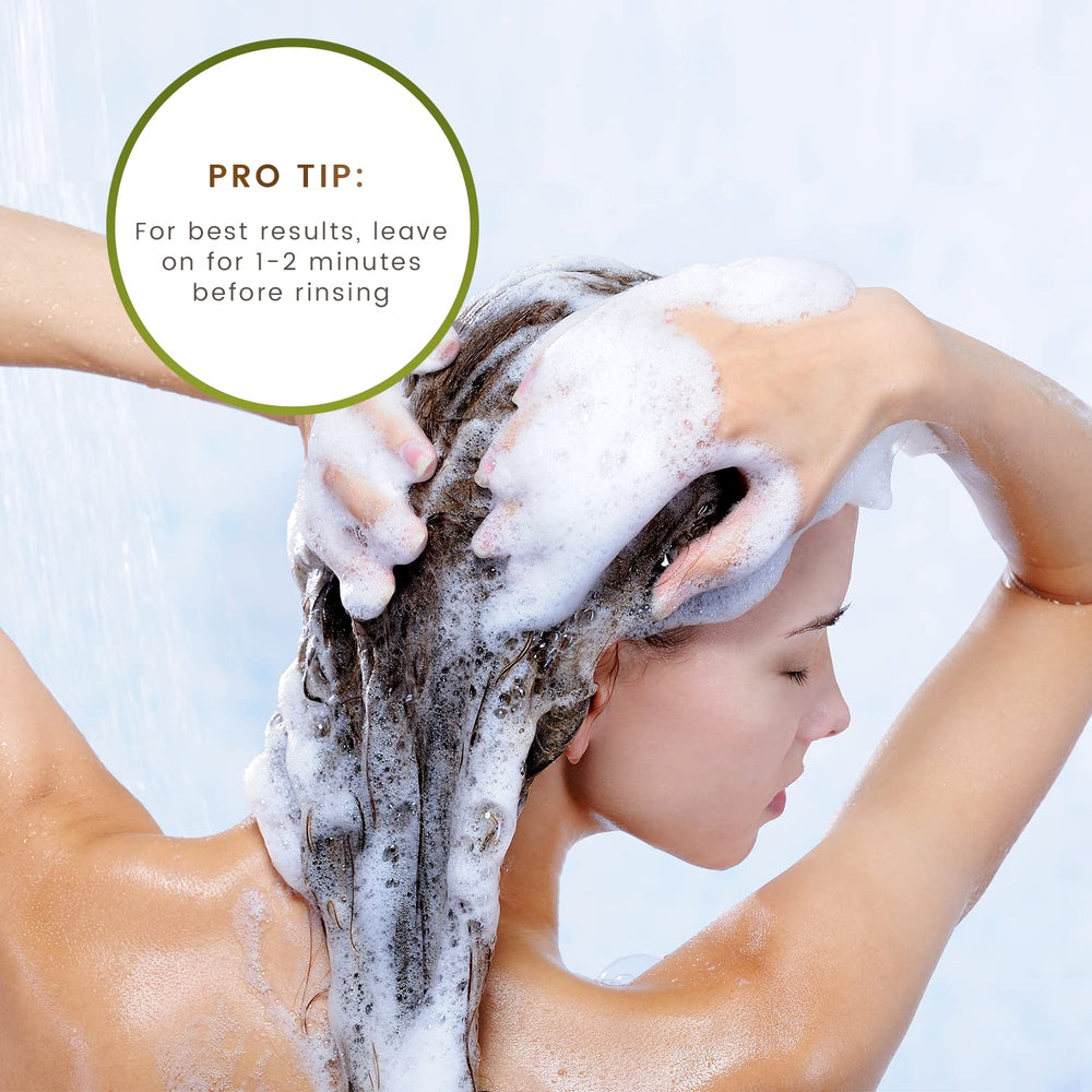 Max Green Alchemy MGA Vegan Hair Shampoo dandruff-support close-up for scalp comfort.