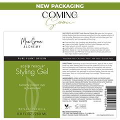 Max Green Alchemy Scalp Rescue frizz-control close-up showing humidity resistance.