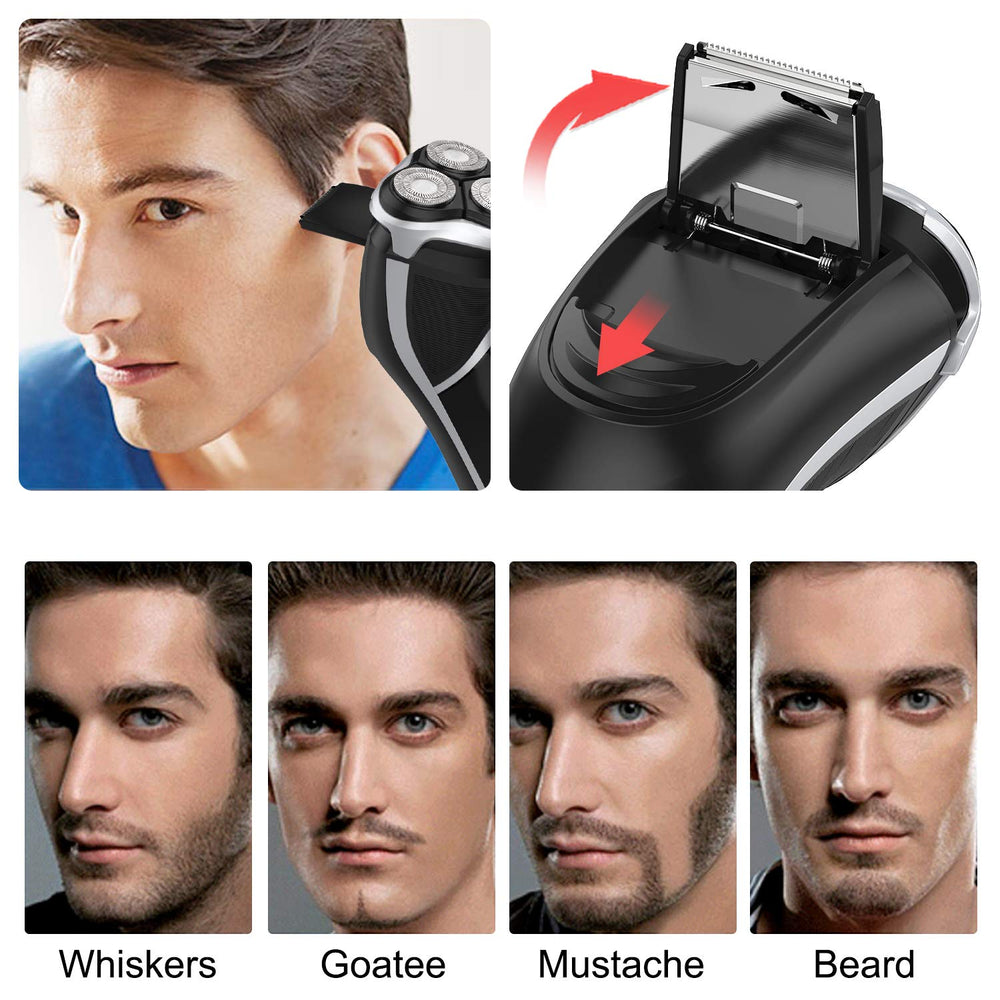 MAX-T shaver USB charging with quick charge and battery indicator.