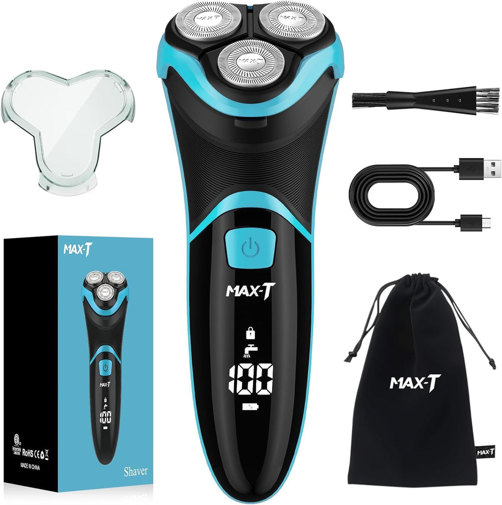 MAX-T Razor with 3D floating head offers a close contour shave.